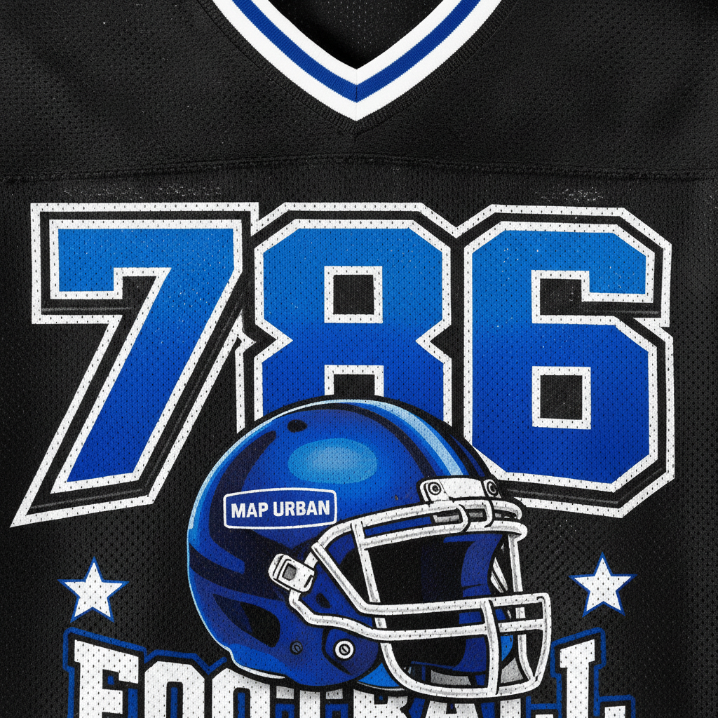 786 Football Jersey Detail Shot