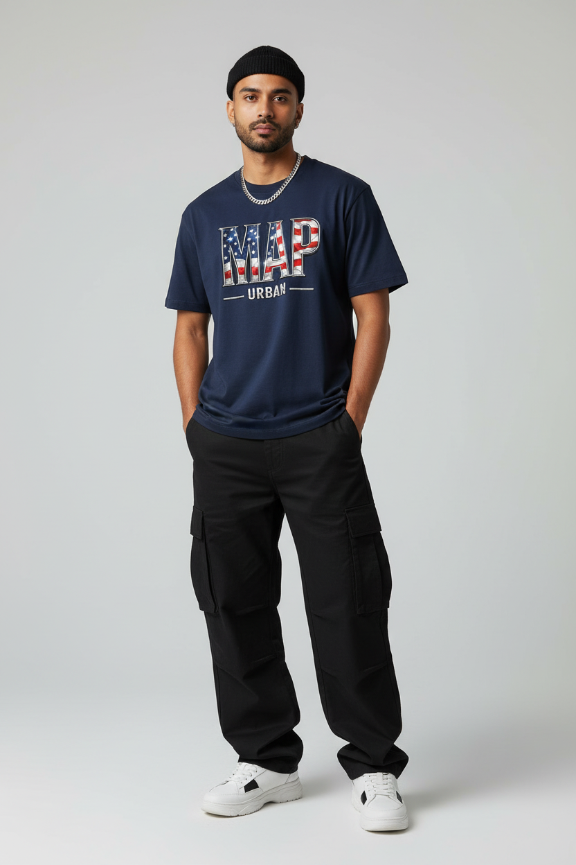 American Pride Tee Navy Blue