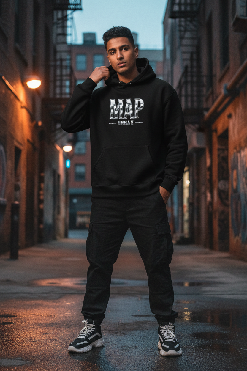 MAP URBAN Chrome Logo Hoodie