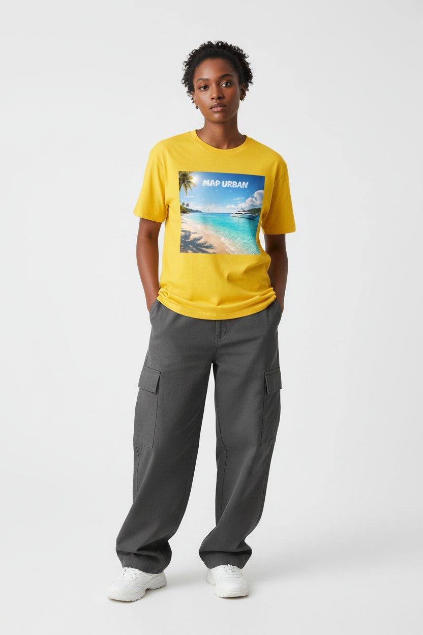 Sailing Tee Sunny Yellow with Wide Pants